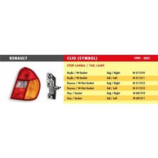 Mars Stop Lamba Renault Clıo / Sol (1999-2001) (Duylu) Sarı Sinyal (1 Ad )