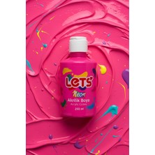 Let's Akrilik Boya Neon Pembe 250 ml