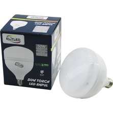 Elitled El-02 12/50 50W Torch LED Bulb Ampul Beyaz - 6400K E27 5500 Lümen 20.000 Saat Ömür (5486