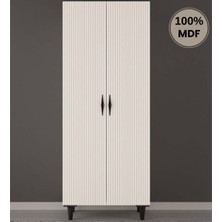 Comiet Lale Mdf 2 Kapak Ayaklı Tasarım Gardırop