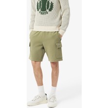 Lacoste Mens Reguler Fit Cotton Fleece Cargo Shorts Erkek Kargo Cepli Pamuk Şort Yeşil