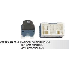 Dodo Cam Kaldırma Anahtarı Tekli Fıat Doblo/fıorıno Mavı 25105 - AN228- AN0716 (1 Ad )