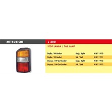 Mars Stop Lamba Mıtsubıshı L300 / Sol (Duysuz) (1 Ad )