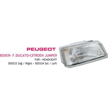 Ayfar Far Peugeot Boxer Fıat Ducato Cıtroen Jumper Sol 1994-2001 . (1 Ad )