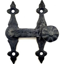Uravas Store Antika Tarz Dekoratif Pirinç Kapı, Pencere Mandalı - 82X65 Mm, Oksit