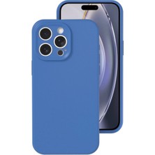 Eco Port Apple Iphone 16 Pro Kılıf Nano Içi Kadife Silikon - Mavi