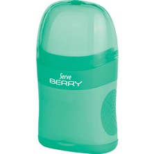 Serve Berry – Kalemtraş + Silgi - Pastel Nane Yeşil
