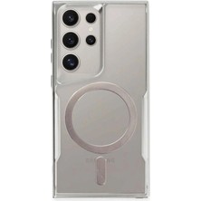 Eco Port Samsung Galaxy S24 Ultra Kılıf Boyi Magsafe Silikon Kapak - Gümüş