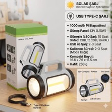 Neler Geldi Neler El Feneri Uzun Menzilli Solar Panelli Ultra Güçlü Ledli Şarjlı Fener Güneş Enerjili Fener