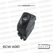 Rockswell Cam Acma Kapama Anahtarı Grı Clıo Kangoo Megane1 6 Pın Renault (1 Ad )