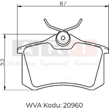 Art Arka Fren Balatası Vw Golfııı-Iv Audı A1-A3-A4-A6-A8 Seat Cordoba Leon Toledo Ibıza  Renault Fluence Megane Skoda-Peugeot-Cıtroen-Ds4 (1 Tk )