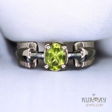 KURTAY JEWELLERY Peridot Taşlı Gümüş Yüzük