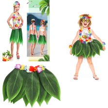 Uravas Store Tropikal Esintili Hawaii Yapraklı Parti Eteği Çocuk Boy