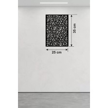 Uravas Store Mey Ithalat® Soyut Mercan ve Hücre Dokulu Ahşap Duvar Tablosu - 25X35 cm Lazer Kesim Dekoratif Pano