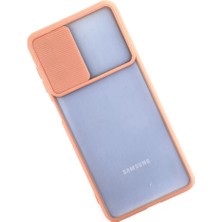 Uravas Store Samsung Galaxy M52 5g Kılıf Palm Buzlu Kamera Sürgülü Silikon - Pembe