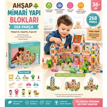 Trust Store Ahşap Mimari Yapı Blokları 268 Parça Eğitici Yaratıcı ve Renkli Inşa Seti