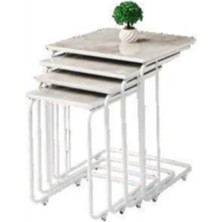 Savita Home Zigon Sehpa Hg Rambla Modern Tasarım Dayanıklı Metal Ayak Şık Salon Mobilyası