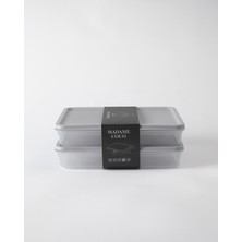 Madame Coco Bonn 2'li Saklama Kabı - Soft Gri - 2X2600 ml