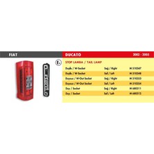 Mars Stop Lamba Fıat Ducato Peugeot Boxer-Cıtroen Jumper / Sağ (2001-2005) (Duysuz) (1 Ad )