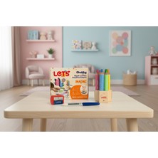 Let's Let’s Chuuby 3in1 Boya Kalemi Pastel 6 Renk 10 mm + Kalemtıraş