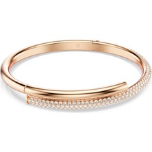Swarovski Dextera Bangle Bileklik Miknatis Kapanişli Beyaz Pembe Altin Rengi Kaplama L