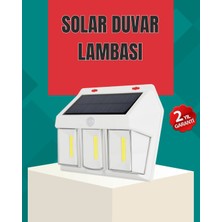 Mey Ithalat® Dış Mekan Solar Duvar Lambası – 120° Hareket Algılama, 3 Işık Modu
