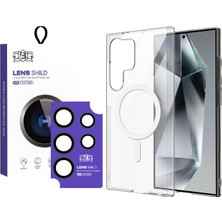 Vendas Samsung Galaxy S26 Ultra Kılıf Kamera Korumalı M-Safe Sert Pc Zore Porto Kapak + Bilvis Hd Kamera Lens Koruyucu