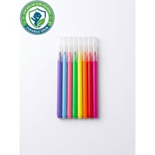 The Monarch Co 8'li Yıkanabilir Neon Keçeli Kalem Seti - Çocuklar Için %100 Güvenli Parlak Boya Kalemi