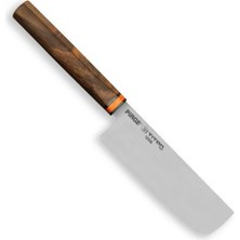Eco Port 12106 Titan East Dilimleme Nakiri Şef Bıçağı 16 cm - Ceviz Sap