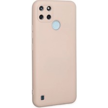 Uravas Store Realme C25Y Kılıf Nano Içi Kadife Silikon - Pudra