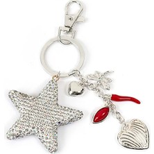 Twist Strass Taşlı Kalpli Anahtarlık  TS1260072009122
