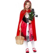 Uravas Store Kırmızı Başlıklı Kız Şapkalı Pelerin 90 cm