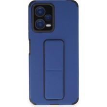 Mey Ithalat®   Poco X5 5g Kılıf Mega Standlı Silikon - Mavi
