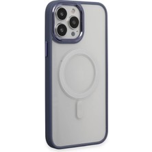 Mey Ithalat®   iPhone 15 Pro Max Kılıf Room Magneticsafe Silikon - Sierra Blue