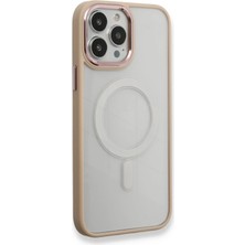 Mey Ithalat®   iPhone 13 Pro Kılıf Room Magneticsafe Silikon - Pudra