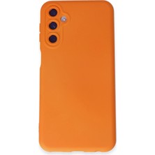 Küçük Hazine Mey Ithalat®  Samsung Galaxy M34 5g Kılıf Nano Içi Kadife Silikon - Turuncu