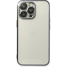 Mey Ithalat®   iPhone 14 Pro Max Kılıf  Lensli Silikon - Siyah