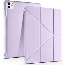Küçük Hazine Mey Ithalat®   iPad Air 13 (2024) Kılıf Kalemlikli Mars Tablet Kılıfı - Lila