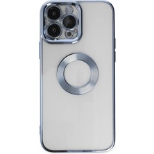 Mey Ithalat®   iPhone 14 Pro Max Kılıf Slot Silikon - Sierra Blue