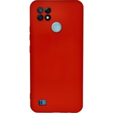Mey Ithalat®  Realme C21 Kılıf Nano Içi Kadife Silikon - Kırmızı