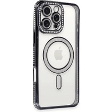 Uravas Store Iphone 16 Pro Max Kılıf Joke Simli Magneticsafe Kılıf - Siyah
