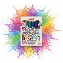 Let's Let’s Glitterpop Metalik Jel Mum Boya 6 Renk