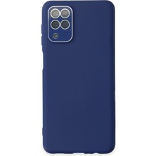 Mey Ithalat®  Samsung Galaxy A22 Kılıf Lansman Glass Kapak - Sky Blue