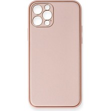 Mey Ithalat®   iPhone 12 Pro Kılıf Coco Deri Silikon Kapak - Pembe