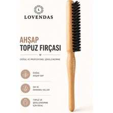 Lovendas Ahşap Topuz Fırçası Pro Sert Fırça Kılları