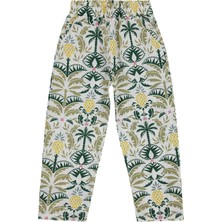 Civil Girls Ananas Desenli 6-9 Yaş Pantolon - Ekru