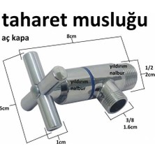 Luord - Store Artı Aç Kapa 4 Kollu Krom Çevirveli Taharet Musluğu ( Lisinya )