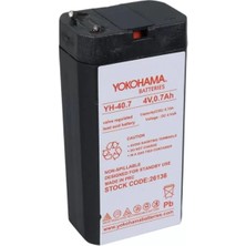 Uravas Store Yokohama Yh-40.7 4 Volt - 0.7 Amper Akü (34X22X64 Mm)
