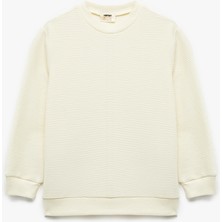 Koton Pamuklu Uzun Kollu Bisiklet Yaka Basic Sweatshirt