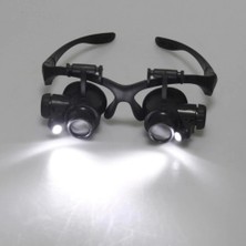 Luord - Store -Gözlük Modeli 10X 15X 20X 25X Lens,2led Işıklı,büyüteç ( Lisinya )
